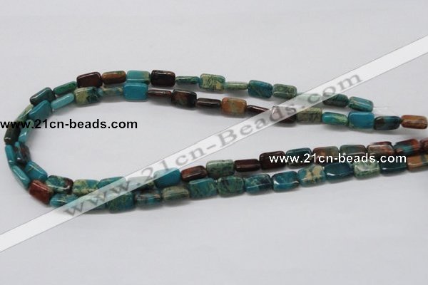 CDS22 16 inches 8*12mm rectangle dyed serpentine jasper beads wholesale