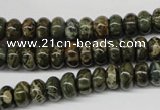 CDS225 15.5 inches 5*8mm rondelle dyed serpentine jasper beads