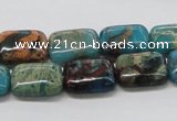 CDS23 16 inches 12*16mm rectangle dyed serpentine jasper beads wholesale