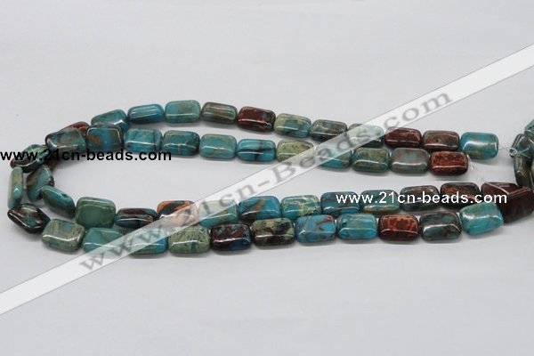 CDS23 16 inches 12*16mm rectangle dyed serpentine jasper beads wholesale