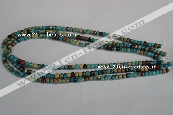 CDS252 15.5 inches 4*6mm rondelle dyed serpentine jasper beads