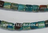 CDS254 15.5 inches 8*8mm tube dyed serpentine jasper beads