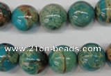 CDS26 15.5 inches 14mm round dyed serpentine jasper beads