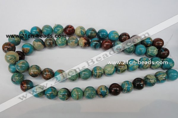 CDS26 15.5 inches 14mm round dyed serpentine jasper beads