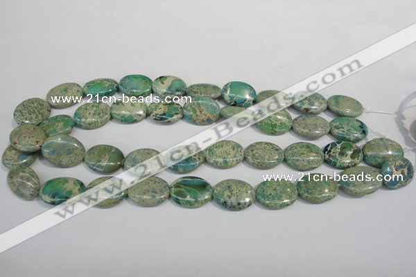 CDS274 15.5 inches 15*20mm oval dyed serpentine jasper beads