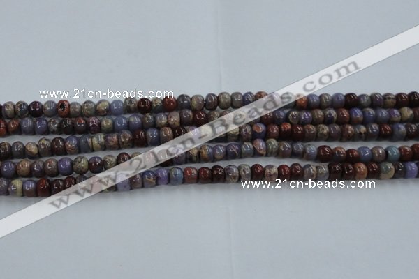 CDS276 15 inches 3*5mm rondelle dyed serpentine jasper beads