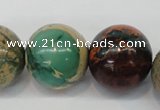 CDS28 15.5 inches 20mm round dyed serpentine jasper beads