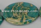 CDS37 15.5 inches 35*50mm oval dyed serpentine jasper beads