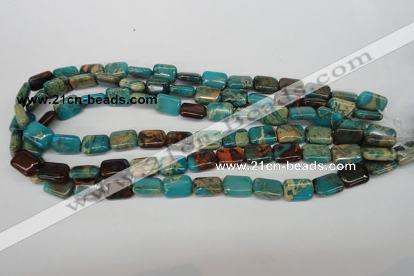 CDS40 15.5 inches 10*14mm rectangle dyed serpentine jasper beads