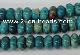 CDS45 15.5 inches 6*10mm rondelle dyed serpentine jasper beads