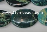 CDS50 15.5 inches 22*30mm oval dyed serpentine jasper beads