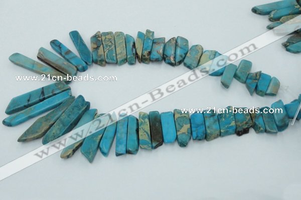 CDS500 Top drilled 8*20mm - 10*55mm sticks serpentine jasper beads