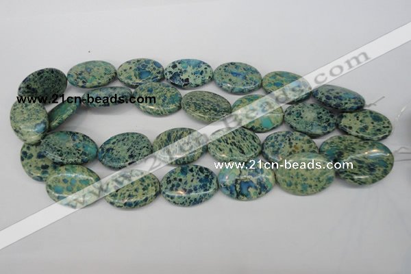 CDS56 15.5 inches 22*30mm oval dyed serpentine jasper beads