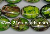 CDT118 15.5 inches 15*20mm oval dyed aqua terra jasper beads