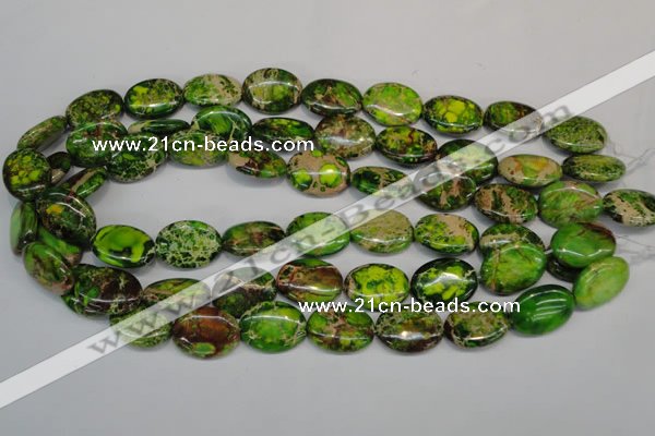 CDT118 15.5 inches 15*20mm oval dyed aqua terra jasper beads