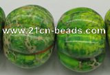 CDT150 15.5 inches 25*34mm pumpkin dyed aqua terra jasper beads