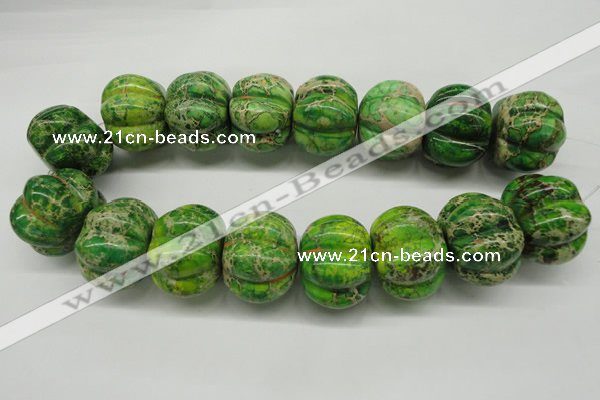 CDT150 15.5 inches 25*34mm pumpkin dyed aqua terra jasper beads