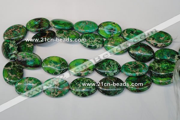 CDT186 15.5 inches 22*30mm oval dyed aqua terra jasper beads