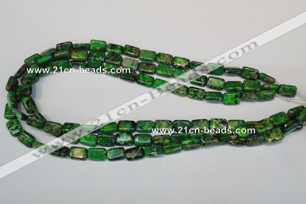 CDT198 15.5 inches 8*12mm rectangle dyed aqua terra jasper beads