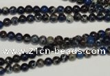 CDT220 15.5 inches 4mm round dyed aqua terra jasper beads