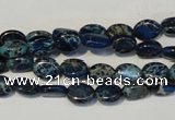 CDT233 15.5 inches 6*8mm oval dyed aqua terra jasper beads