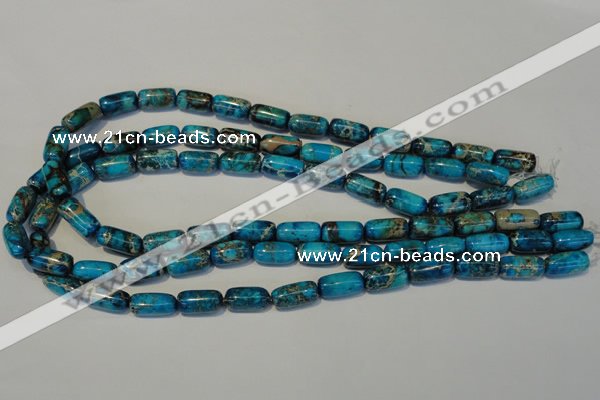 CDT285 15.5 inches 8*16mm column dyed aqua terra jasper beads