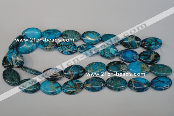 CDT317 15.5 inches 18*25mm oval dyed aqua terra jasper beads