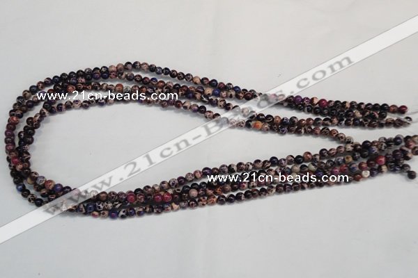 CDT360 15.5 inches 4mm round dyed aqua terra jasper beads