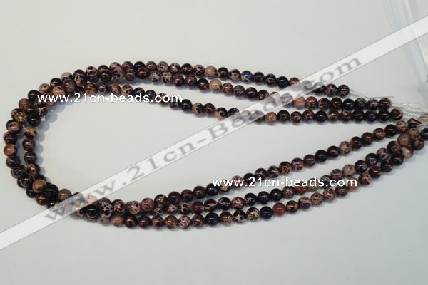 CDT361 15.5 inches 6mm round dyed aqua terra jasper beads