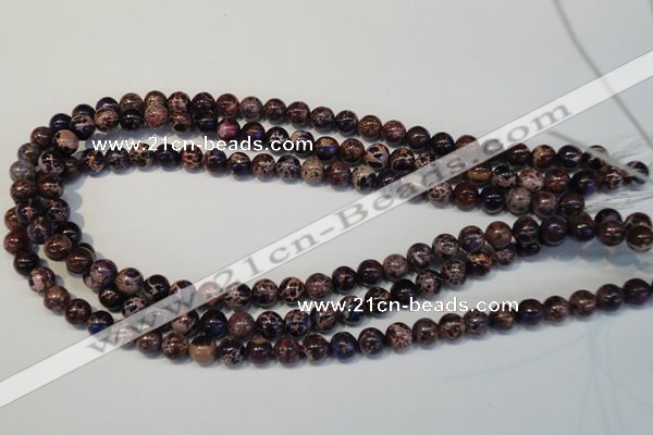 CDT362 15.5 inches 8mm round dyed aqua terra jasper beads