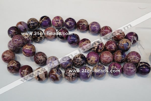CDT368 15.5 inches 20mm round dyed aqua terra jasper beads