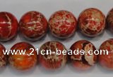 CDT495 15.5 inches 14mm round dyed aqua terra jasper beads