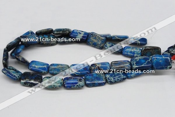 CDT56 15.5 inches 18*25mm rectangle dyed aqua terra jasper beads