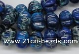 CDT59 15.5 inches 10*14mm pumpkin dyed aqua terra jasper beads