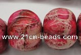 CDT610 15.5 inches 22*30mm pumpkin dyed aqua terra jasper beads