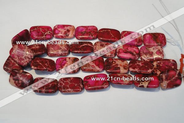 CDT634 15.5 inches 22*30mm rectangle dyed aqua terra jasper beads