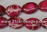 CDT646 15.5 inches 15*20mm oval dyed aqua terra jasper beads