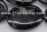CDT680 15.5 inches 30*40mm oval dyed aqua terra jasper beads