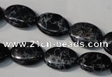 CDT691 15.5 inches 13*18mm oval dyed aqua terra jasper beads