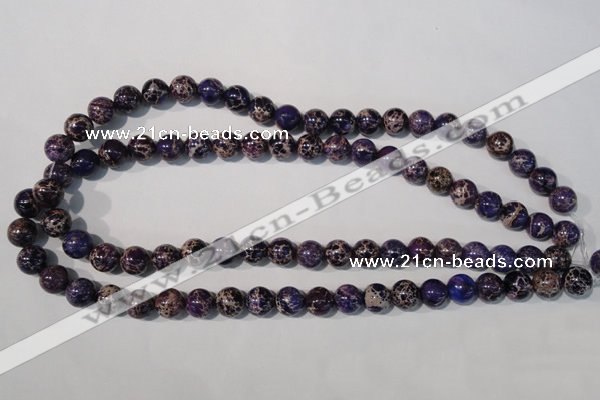 CDT696 15.5 inches 10mm round dyed aqua terra jasper beads