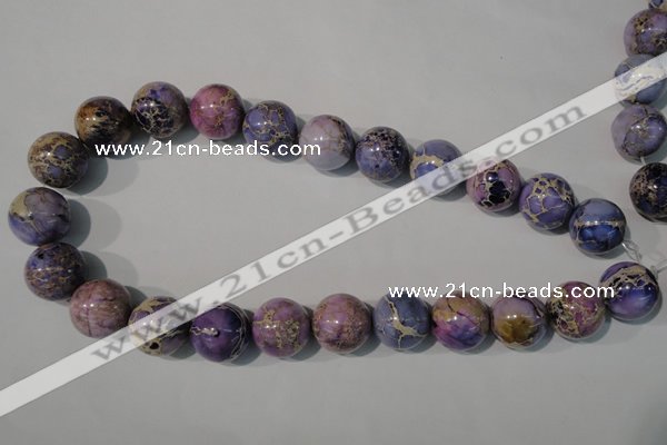 CDT698 15.5 inches 18mm round dyed aqua terra jasper beads