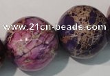 CDT699 15.5 inches 24mm round dyed aqua terra jasper beads