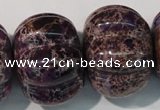 CDT702 15.5 inches 26*32mm pumpkin dyed aqua terra jasper beads