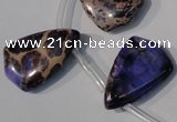 CDT724 Top-drilled 16*24mm flat teardrop dyed aqua terra jasper beads