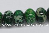 CDT73 15.5 inches 12*18mm rondelle dyed aqua terra jasper beads