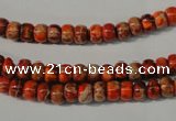 CDT731 15.5 inches 4*6mm rondelle dyed aqua terra jasper beads