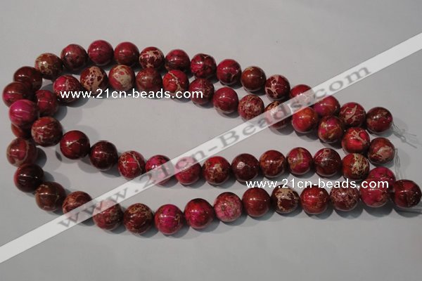 CDT762 15.5 inches 14mm round dyed aqua terra jasper beads