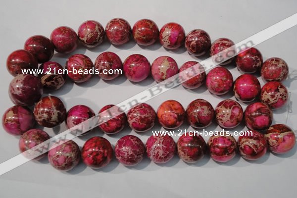 CDT764 15.5 inches 20mm round dyed aqua terra jasper beads