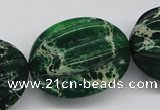 CDT78 15.5 inches 26*33mm star fruit shaped dyed aqua terra jasper beads