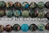 CDT802 15.5 inches 8mm round dyed aqua terra jasper beads wholesale